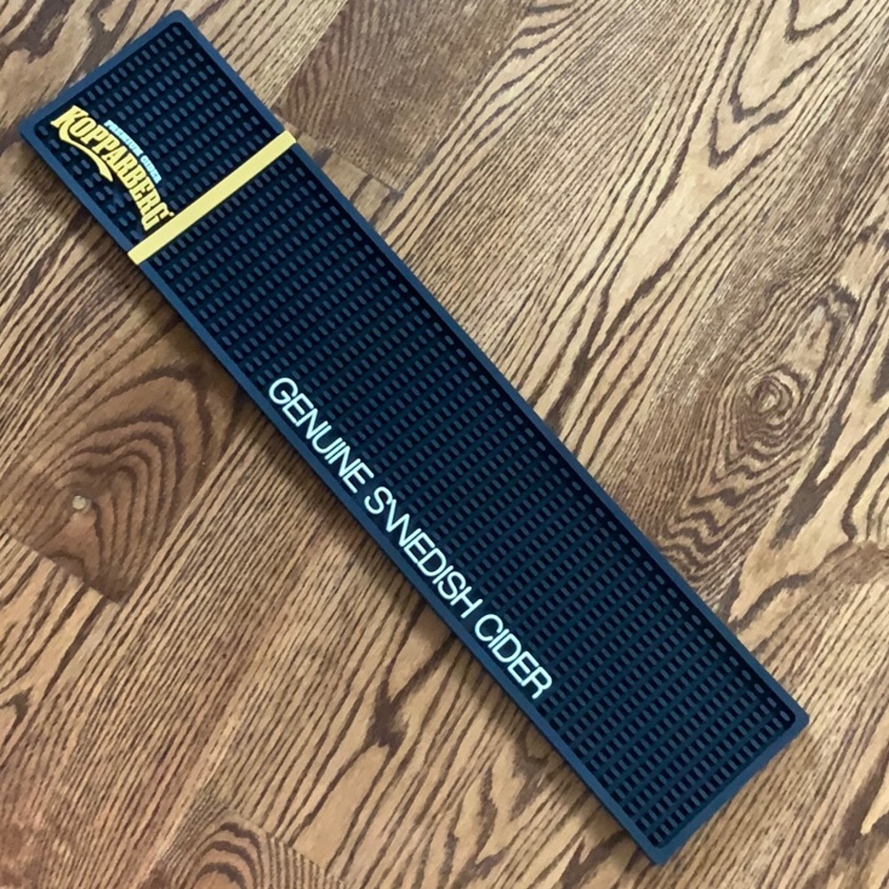 Kopparberg Cider Heavy Duty Bar Rail Mat Rubber Non-Slip NWT Home Bar Man Cave